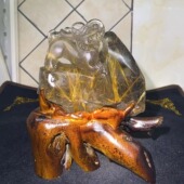 好记水晶钛晶貔貅摆件家居装 饰卧室客厅办公桌收银台送朋友礼物