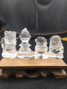 好记水晶天然白晶孙悟空唐僧猪八戒沙僧家居装 饰送朋友摆件