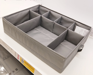 宜家国内代购思库布内衣收纳盒6件套 衣服储物盒子布艺抽屉整理盒