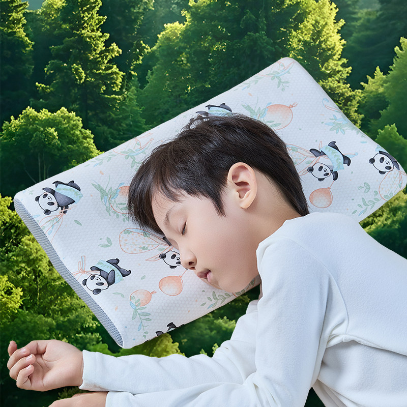 足行健儿童枕头护颈椎助睡眠宝宝定型枕透气幼儿园枕头负氧离子