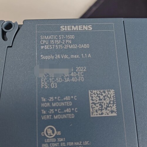 议价6ES7515-2FM02-0AB0 CPU模块 工控自动化 裸机维修