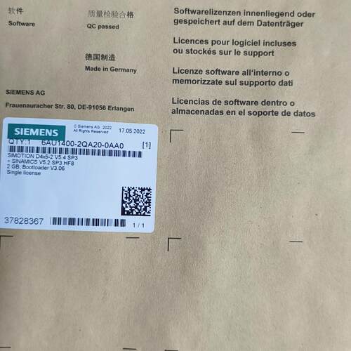 议价6AU1400-2QA20-0AA0 工控自动化控制软件工业配件维修
