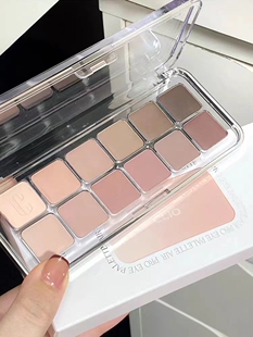 韩国新款clio眼影盘12色哑光珠光持久易上色自然轻薄服帖空气感