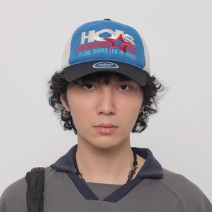 WORLDWIDE/韩国小众设计师街头大字母拼色棒球帽男美式复古鸭舌帽