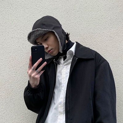 秋冬韩国小众复古羊羔毛雷锋帽潮