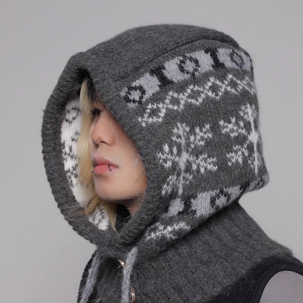 韩国费尔岛羊毛混纺复古拉法帽