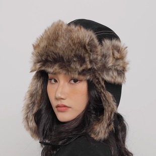 WORLDWIDE 加厚防寒护耳雷锋帽滑雪户外保暖骑行棉帽东北帽潮 冬季