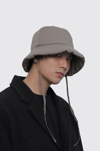 户外秋冬轻易款棉绒渔夫帽子男女日系复古百搭保暖防风显脸小盆帽