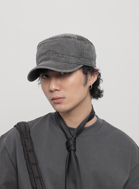 WORLDWIDE/美式复古大头围平顶帽子水洗做旧户外短檐大码鸭舌帽潮