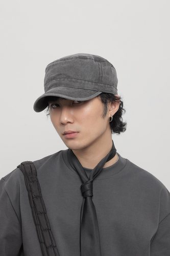 美式复古大头围水洗做旧平顶帽子