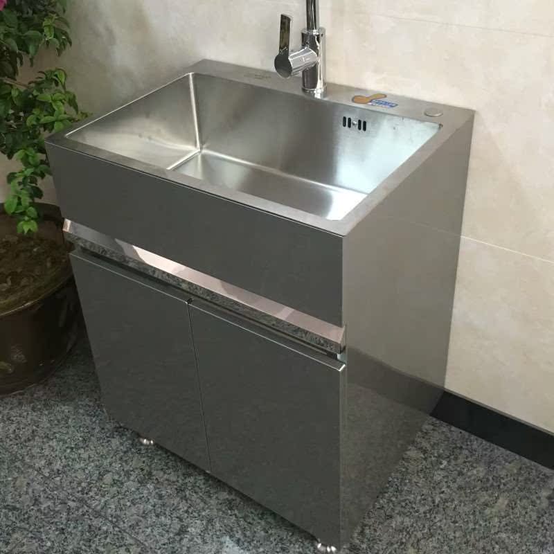 304不锈钢阳台洗手洗漱台池洗衣柜(非品牌)