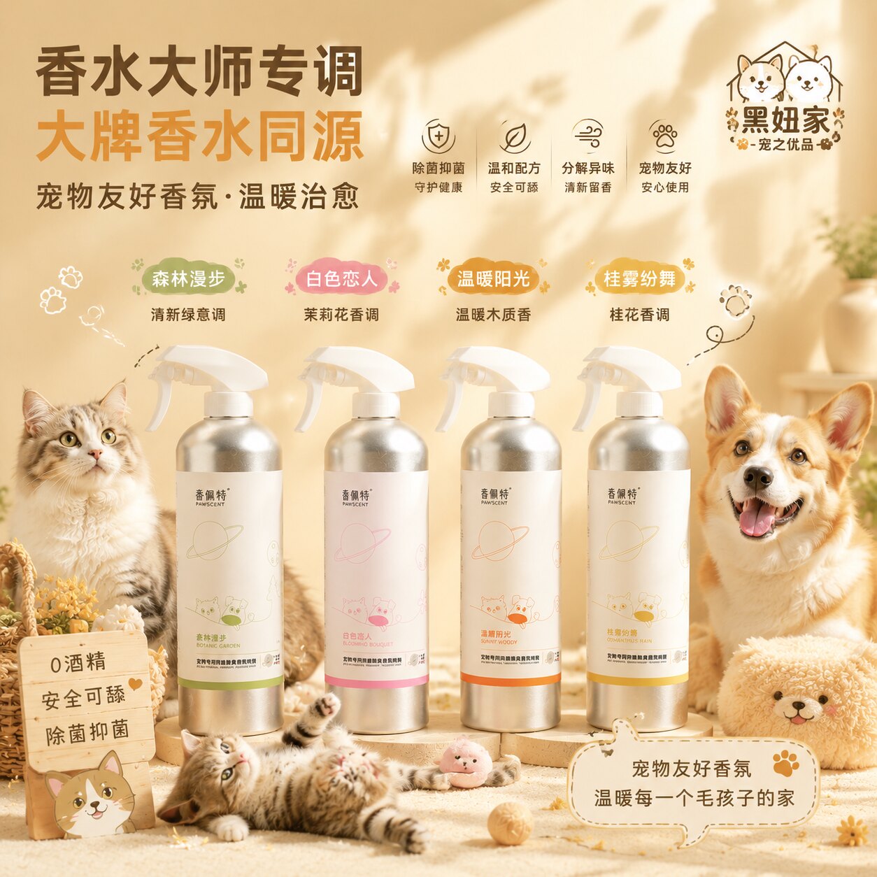 香佩特猫狗除臭人宠香氛喷雾