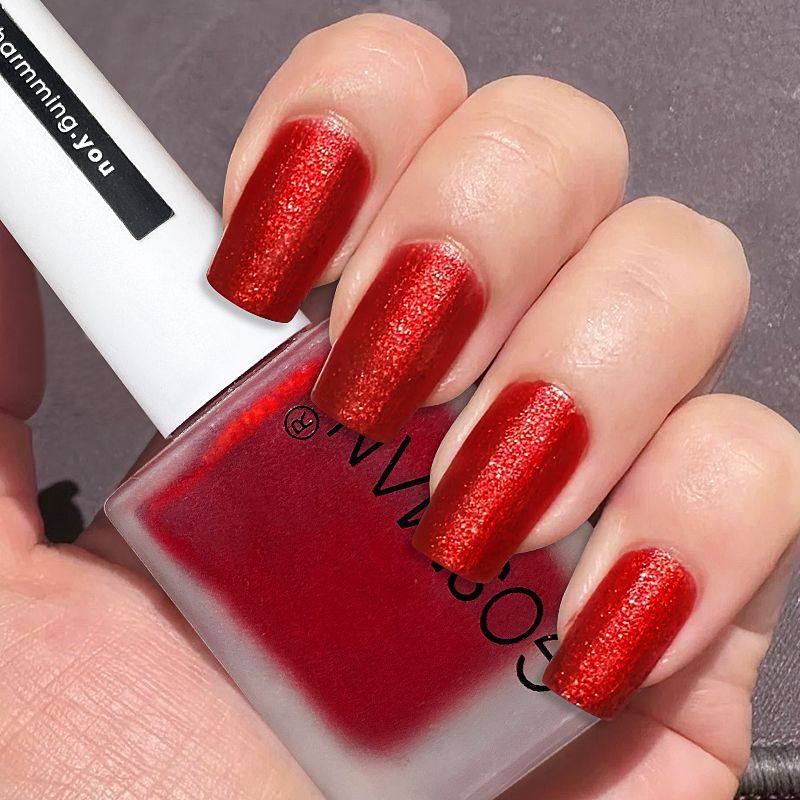 酒红磨砂指甲油雾面不可剥持久防水不掉色跳色哑光免烤速干美甲油