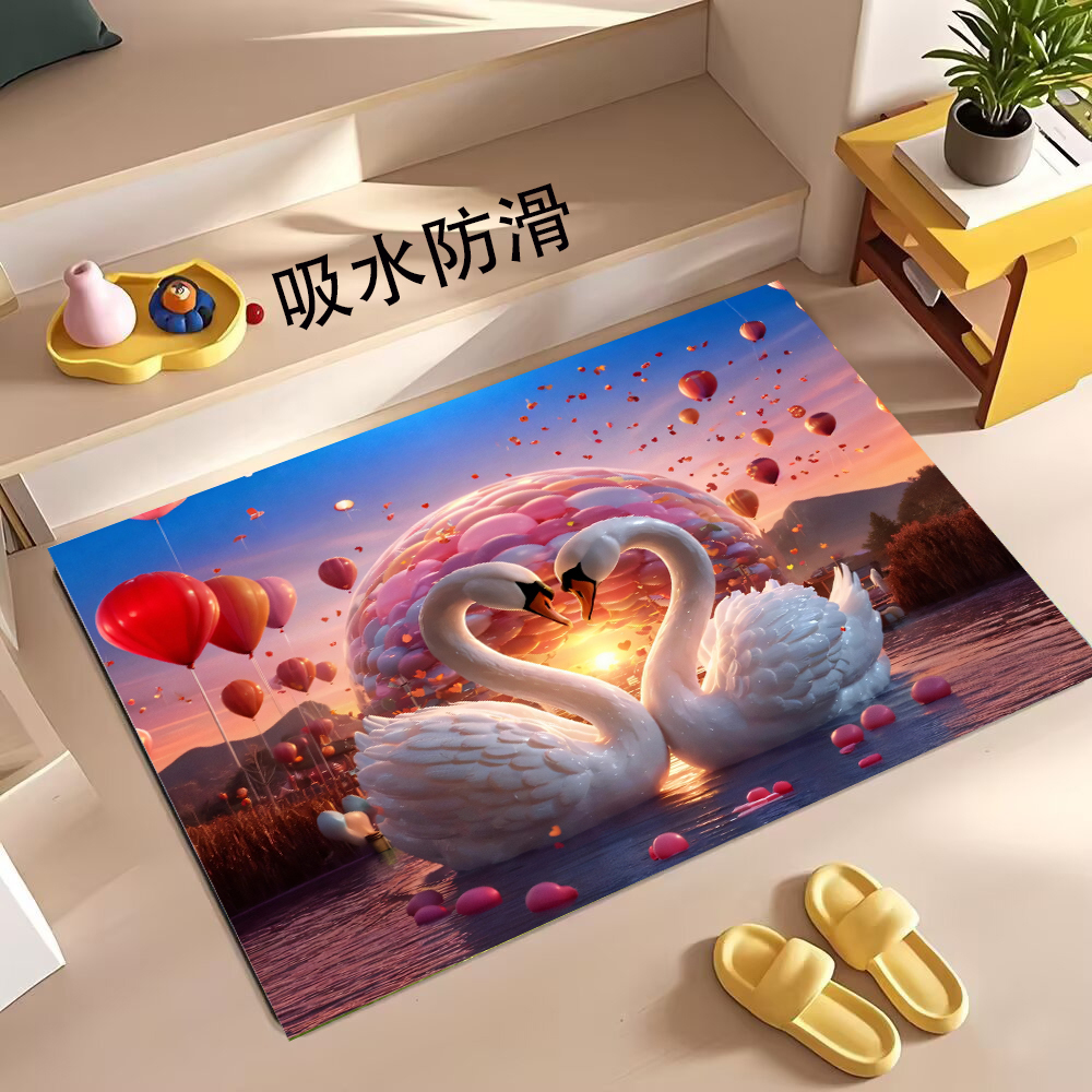 硅藻泥吸水垫卫生间软垫浴室防滑速干门口脚垫家用洗手间厕所门垫