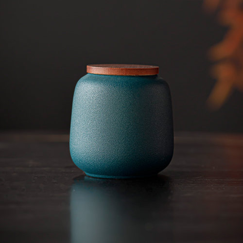 茶叶罐木盖陶瓷密封罐小号普洱红绿茶叶包装送礼品定logo龙井便携