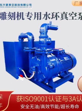 2BV水环式真空泵雕刻机开料机设备专用水箱泵水循环液环泵