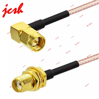SMA-JW 90度直角公内针转SMA -KY母内孔 F/M RG316铁氟龙射频RF线
