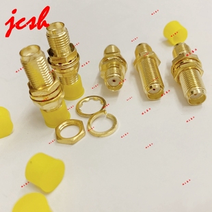 SMA KKY加长母对母外螺内孔带3配件PCB板端双通M直通射频RF转接头