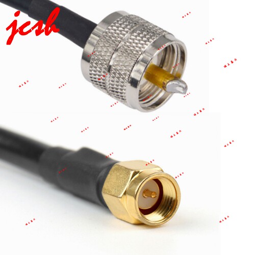 UHF-J PL259 M公转SMA-J公头内螺内针全铜RG58 50-3射频RF连接线