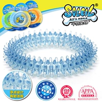 Продажа домашних игрушек кристально прозрачные зубные бочки Собаки, собаки, зубы, зубные кольца, укус, смущенные и душные, интерактивные цветные случайные