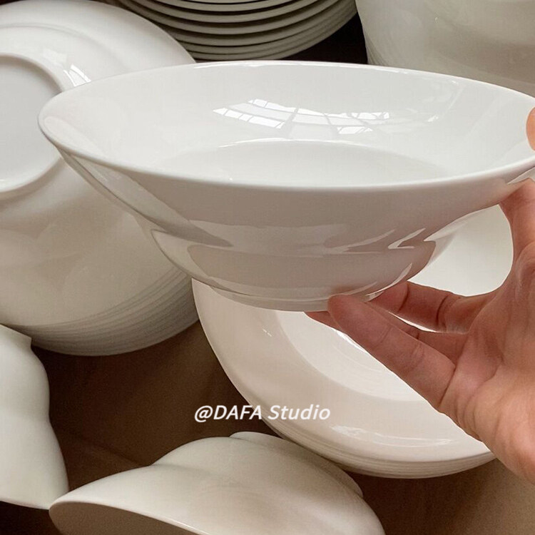 白色新瓷意面碗西餐餐具