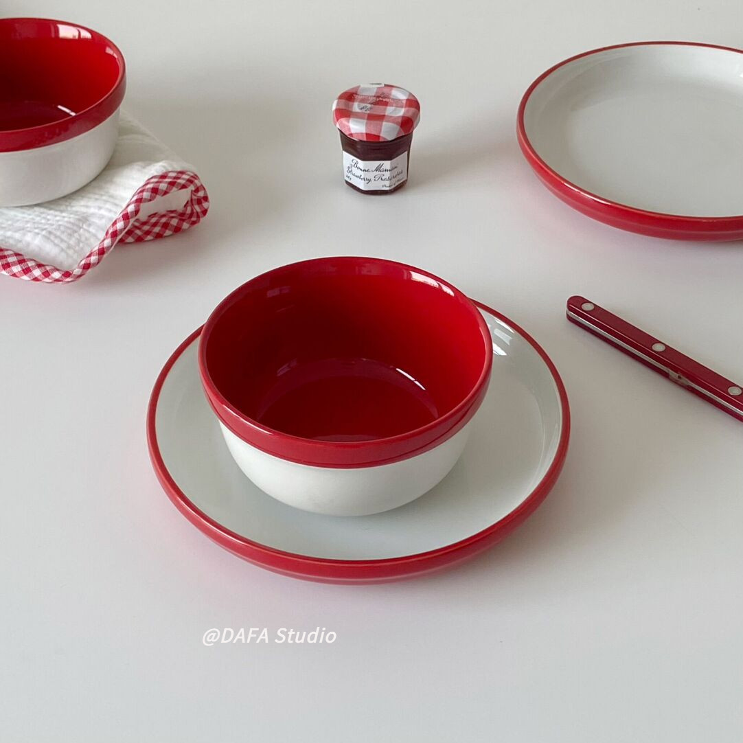 出口釉下彩陶瓷餐具套装米饭碗酸奶麦片碗餐盘早餐盘甜品面包盘,餐饮具,盘,淘宝优惠券,粉丝福利购,淘宝优惠卷