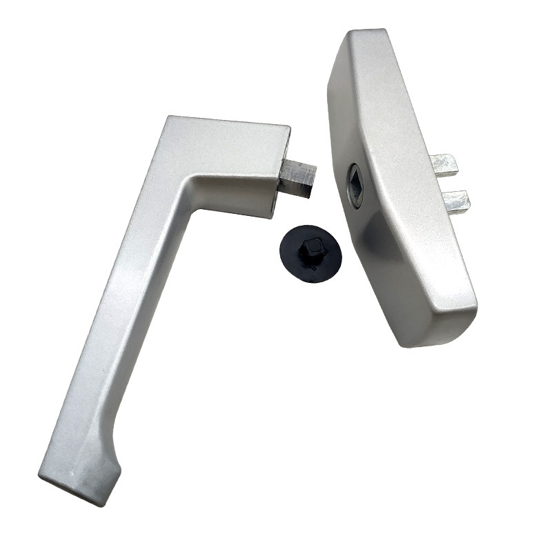 玻璃幕墙铝合金平开窗分离式把手锁分体窗户拉手无手柄执手锁