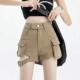包臀遮跨裤 2024新夏秋季 短裙高腰美式 短裤 牛仔工装