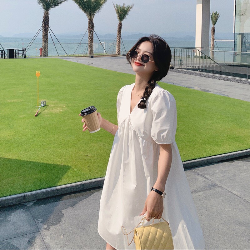 现货  2021夏 纯色连衣裙 119-3505 -P85 K138图片
