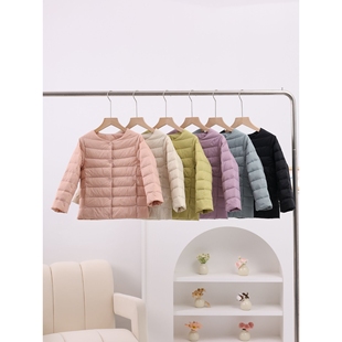 胖东来山姆儿童轻薄羽绒服长袖宝宝男童女童中大童90白鸭绒校服内