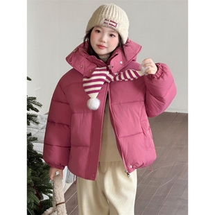 胖东来山姆女童棉服冬装新款女大童冬季加厚羽绒棉衣儿童冬款面包