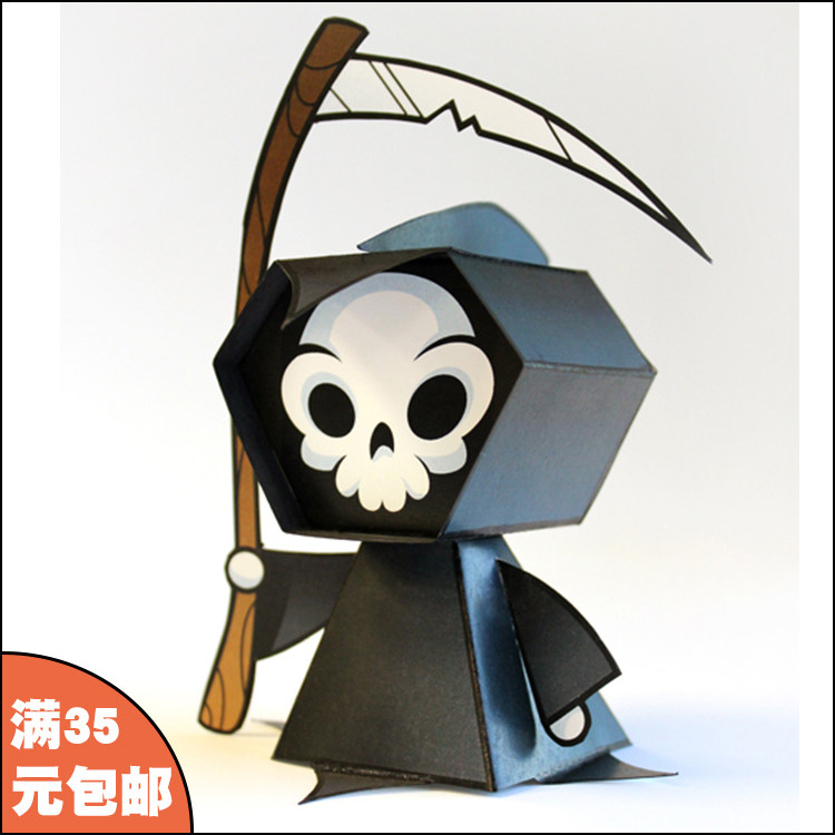 q版 死神 万圣节礼物 3d纸模型手工diy拼装 益智 玩具 摆件