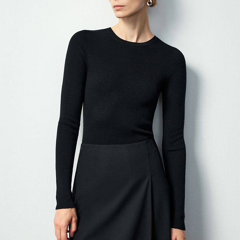 扬子纱120s可机洗羊毛半高领