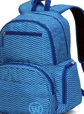 Swisswin蓝色橙色瑞士军刀男女旅行电脑学生书包双肩包初高中生