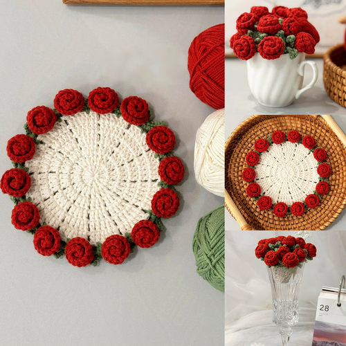 花朵杯垫diy手工材料包