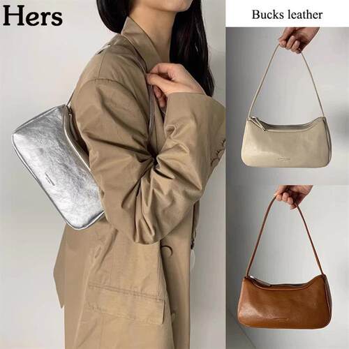 正品韩国Bucks leather新款气质羊皮小方包单肩腋下包女
