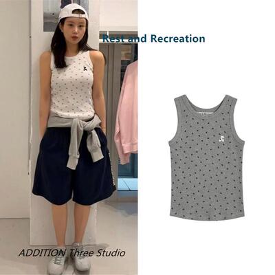 韩国 Rest and Recreation 徐梦洁同款26春夏款波点满印百搭背心