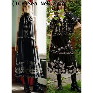 Ice买手店折扣正品Sea New York连衣裙刺绣泡泡袖蕾丝衬衫半身裙