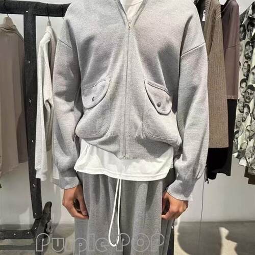 POP正品买手店 MAGLIANO 新款休闲拉链针织开衫薄款亲肤夹克外套