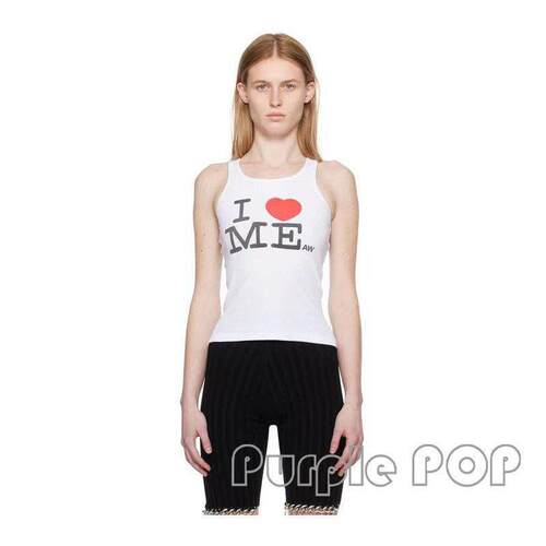 POP买手店 Ashley Wiliams 24夏秋字母爱心印花无袖上衣背心