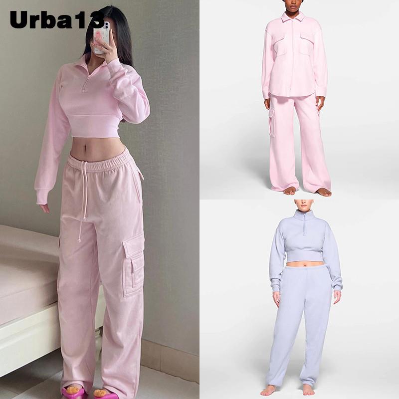Urba13买手店正品现货skims卫衣卡戴珊加绒拉炼上衣外套长裤套装图片