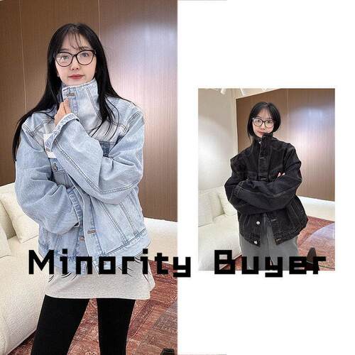 现货 买手店 pushBUTTON 25早春系列立领牛仔外套男女同款上衣
