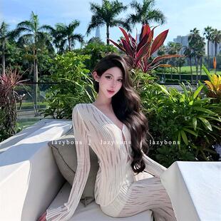 秋季套装女气质名媛性感女人味镂空针织开衫上衣鱼尾半身裙两件套