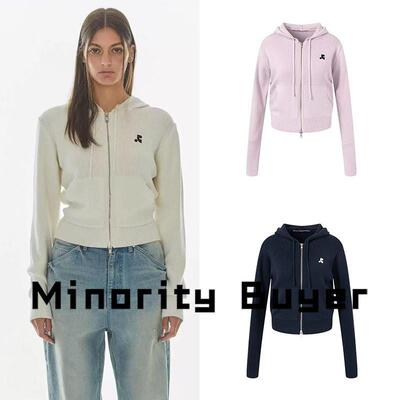 现货 买手店 Rest and recreation白鹿同款连帽拉炼针织外套女
