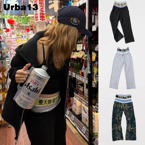 Urba13买手店现货正品Praying卫裤Lisa同款趣味中文假两件休闲裤