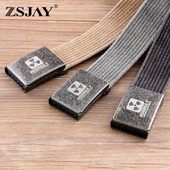 裤 休闲帆布腰带工装 带加厚潮 高端纯棉布料皮带男士 战术鸟藏宝图