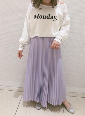 多次追单~ch1co 21ss 六片压翦缝制而成的超飘逸大摆定褶皱半身裙