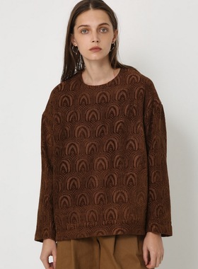 稀罕G端R1M.@RK 葡萄牙面料制成的优雅提花圆领套头外套 2.2W+