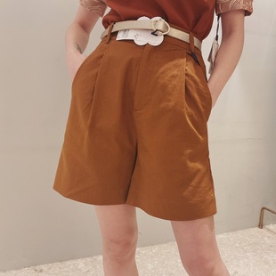 emma着 LB+21春夏重点推！醉好穿四分裤！微阔版型显瘦显高短裤女