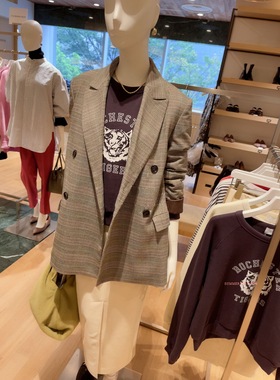 2.5W+仅2件！AD@M ET R0PE 时髦百搭抗皱廓形双排扣西装外套